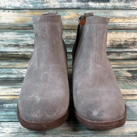 Korks Kork-Ease Womens 6.5 Chelsea Boot Gray Suede Fashion Bootie Slip On Casual - Picture 3 of 12